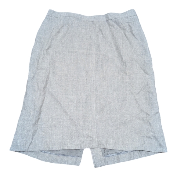 Brooks Brothers (Size 16) Gray Skirt Silk, Linen, Viscose Blend - Picture 1 of 6